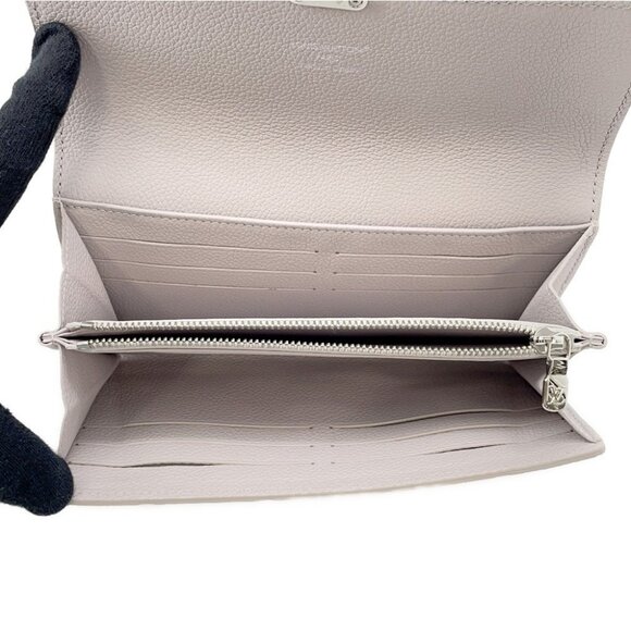 LOUIS VUITTON Portefeuille Sarah Metis Monogram Empreinte Leather Bloom Grey - Picture 10 of 11